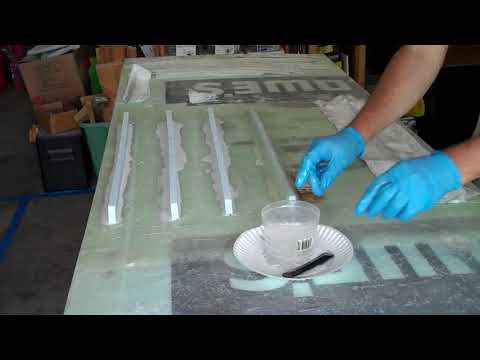 Foam & Fiberglass deck board - Building a fiberglass mini-pontoon boat - part 5