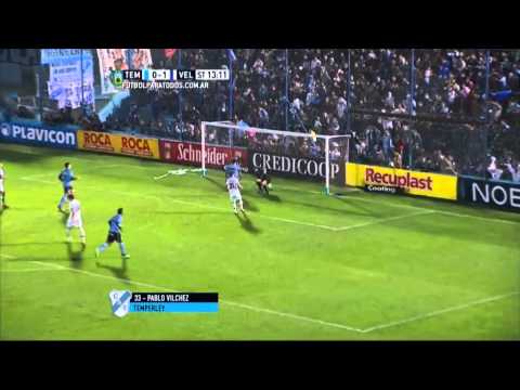 Gol de Vilchez.Temperley 1 Vélez 1.Fecha 19. Torneo Primera División 2015.FPT