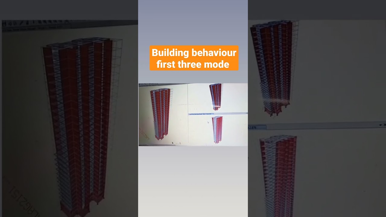 First three-mode building behaviour #structuralengineer #building #etabs #earthquake
