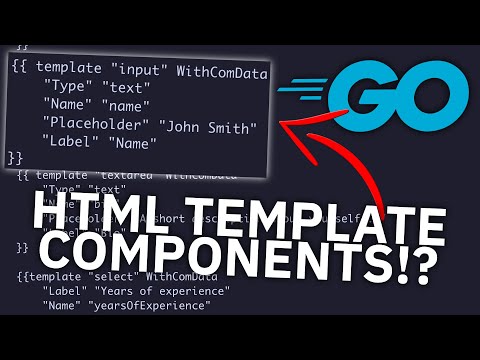 Components with HTML Templates in Go!?  ~ FULL STACK Golang
