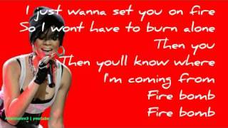 Fire Bomb - Rihanna - Lyrics On Screen