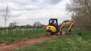 Gunns contractors ltd with Ditch cleaner at Church Crookham