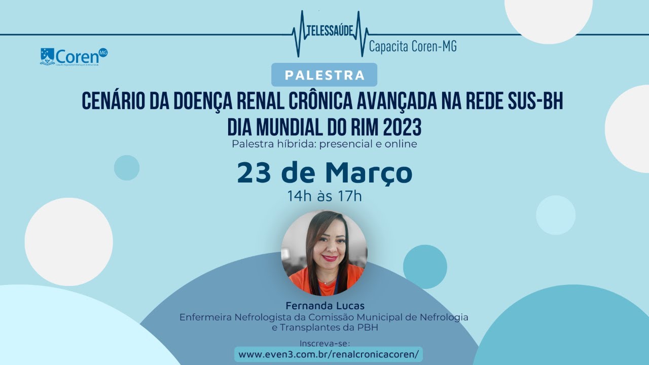 Palestra sobre o cenário da Doença Renal Crônica Avançada na Rede SUS-BH / Dia Mundial do Rim 2023