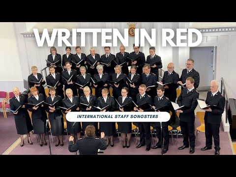 Written in red - the International Staff Songsters in Ayr