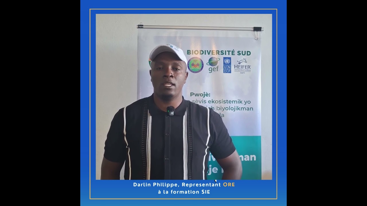 Le representant ORE, Darlin Philippe,  à la formation SIE_Haiti du 11 au 14 novembre 2025