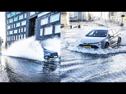 Dramatiska bilder efter stormen Malik