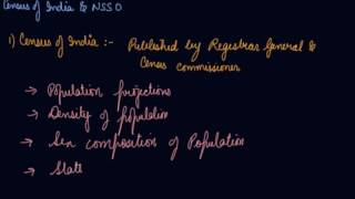 Census of India & NSSO | Class 11 Economics Collection Of Data