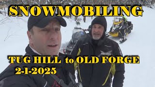 Snowmobiling Tug Hill to Old Forge 2-1-25
