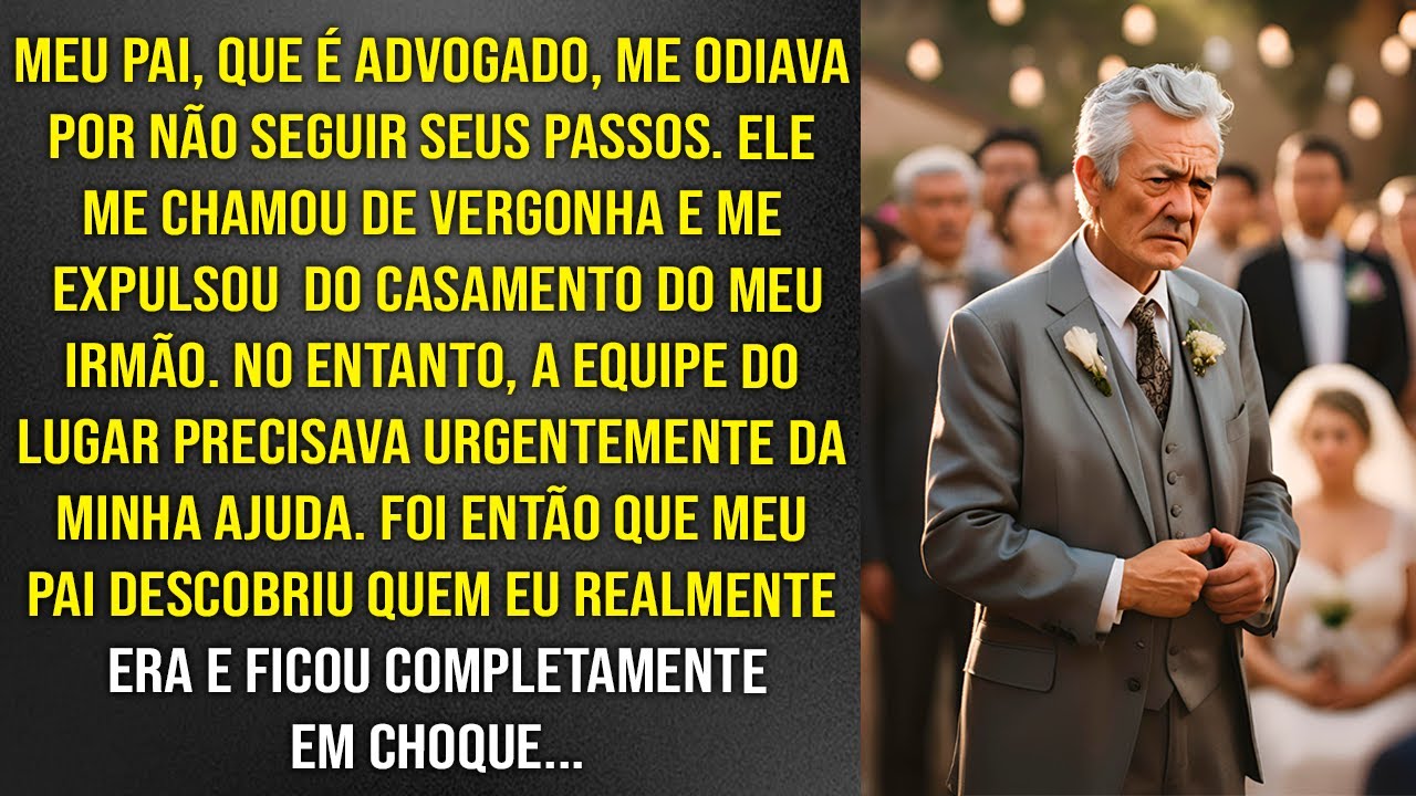 Meu pai me expulsou do casamento do meu irmão, me chamando de vergonha! No final, ele descobriu que