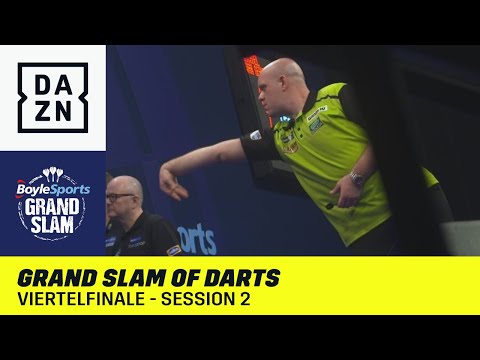 Irre Krimis um die letzten Halbfinal-Tickets: Grand Slam of Darts: Viertelfinale - Session 2 | DAZN