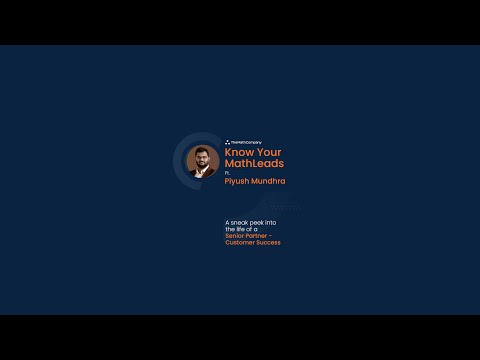Life at MathCo with Piyush Mundhra - YouTube