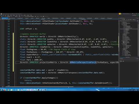 C++ DirectX 11 Engine Tutorial 30 - View/Projection Matrix