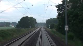 Führerstandsfahrt: Berlin Karow - Oranienburg - Gransee - Neustrelitz (6/2014).