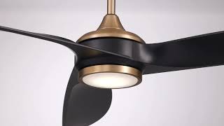 1_Watch A Video About the 60 Casa Vieja La Jolla Surf Soft Brass LED Ceiling Fan with Remote