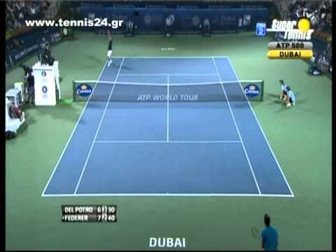 Federer vs Del Potro Highlights Dubai 2012