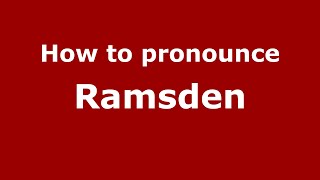How to pronounce Ramsden