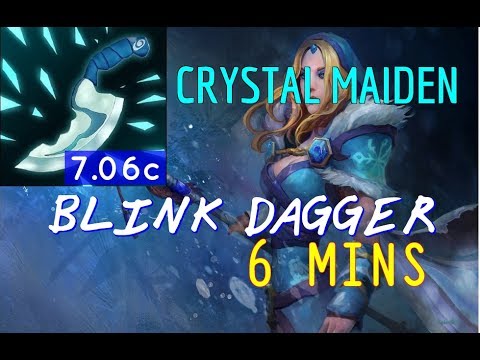 Dota 2 How to Jungle 7.06c - Crystal Maiden 6 mins Blink Dagger - Dire Guide