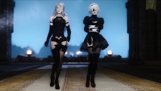 Armor from Nier: Automata for Skyrim (2B and A2) + sword (HDT+) V.1.5