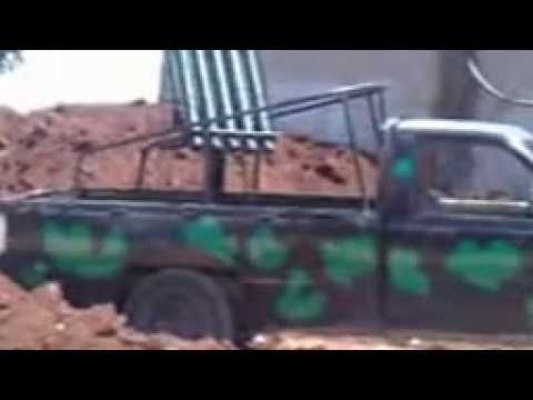 استهداف تجمعات قوات النظام في مطار منغ العسكري في ريف اللاذقية بواسطة صواريخ محلية الصنع من قبل كتيبة أسود جبلة الأدهمية