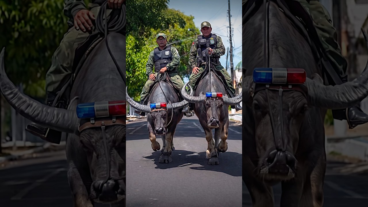 Why Brazilian Police Ride Buffaloes