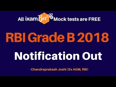 RBI Grade B Notification 2018 out