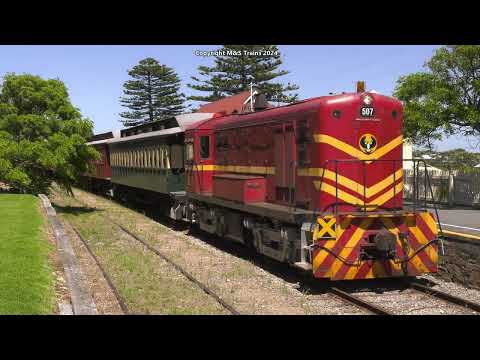 Australia's Cockle Train Heritage Tourist Service featuring English Electric Engine 507