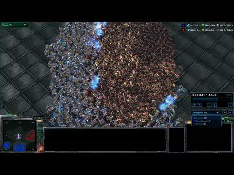 StarCraft 2 - 500 Zealots Vs 500 Marines (All Fully Upgraded)