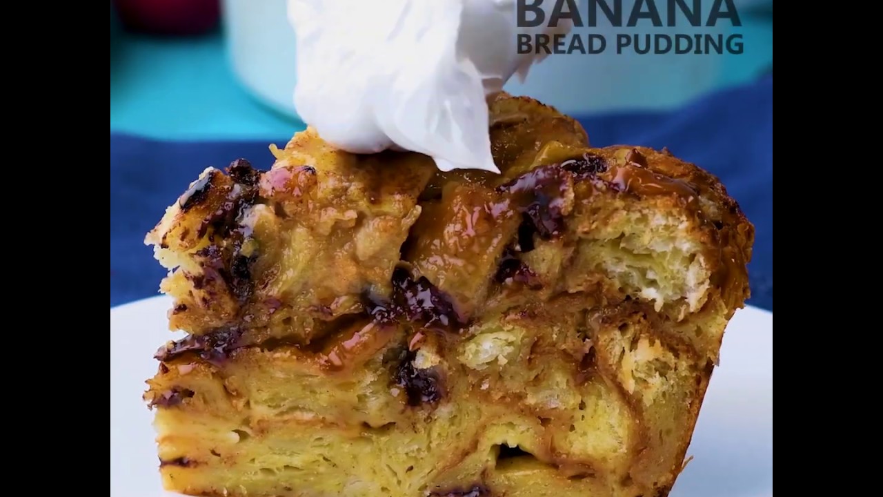 Search      Avatar image  0:03 / 0:30 Caramelized Banana Chocolate Croissant Bread Pudding