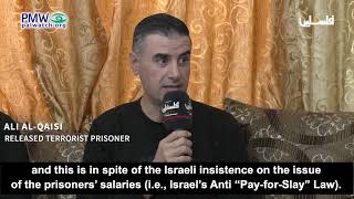 Released terrorist prisoner speaking