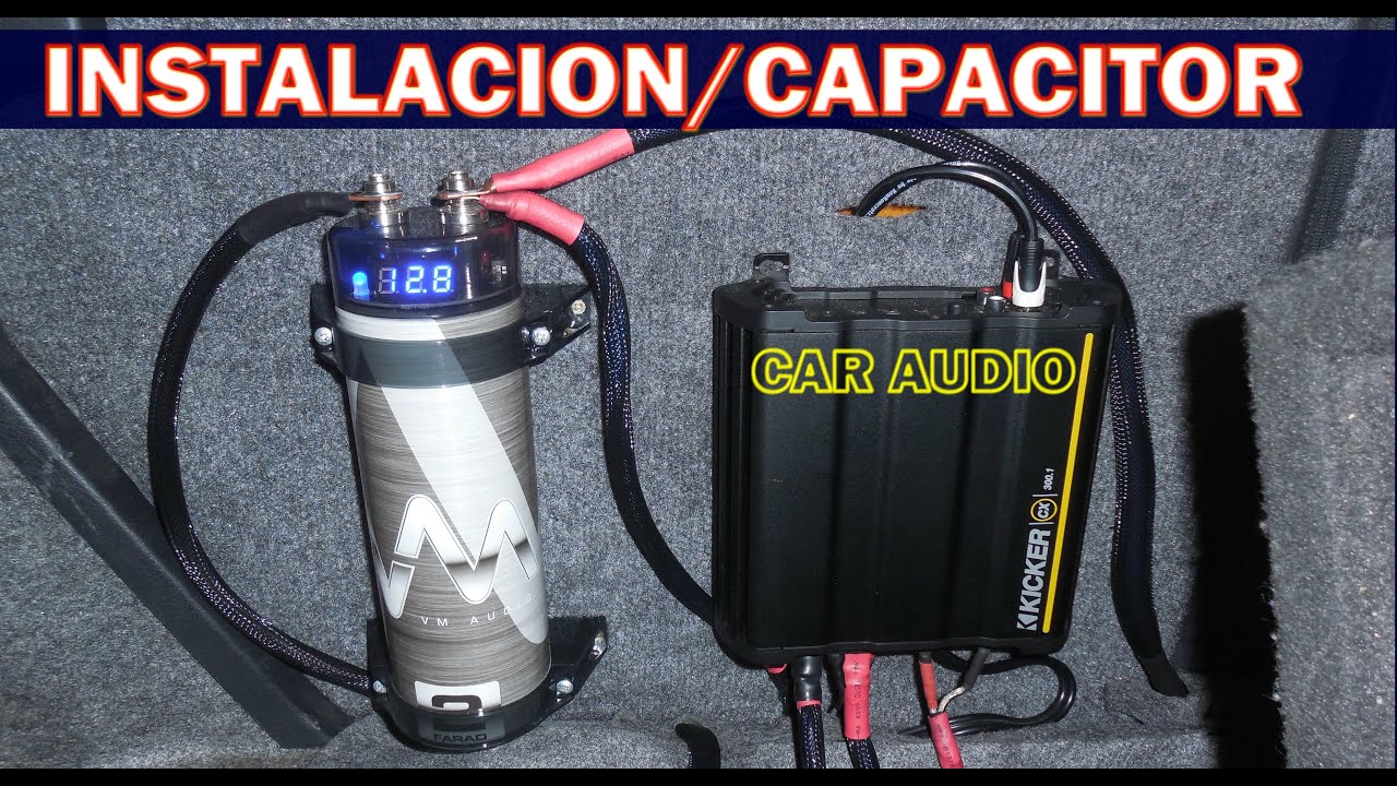Como instalar un CAPACITOR para amplificador y para que sirve (car audio)