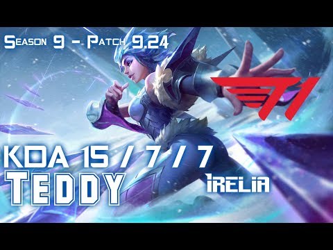 T1 Teddy IRELIA vs RYZE Top - Patch 9.24 KR Ranked