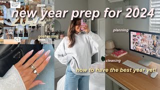 2024 NEW YEAR RESET: vision board, goal setting, cleaning, + glow up! *how to make 2024 your year*