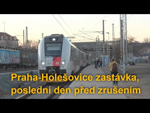 Poslední den provozu Praha-Holešovice zastávka před zrušením, 2.3.2025