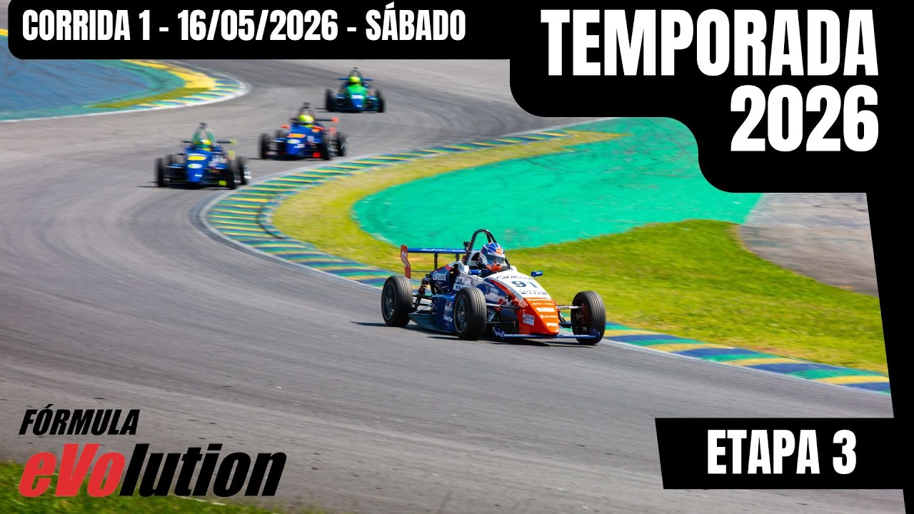 Etapa 3 - 2026 - FÓRMULA EVOLUTION - Corrida 1 - Interlagos - AO VIVO