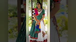 white chaniya choli outfit idea for navratri 2022|| garba outfit ideas #shorts #garbaoutfits