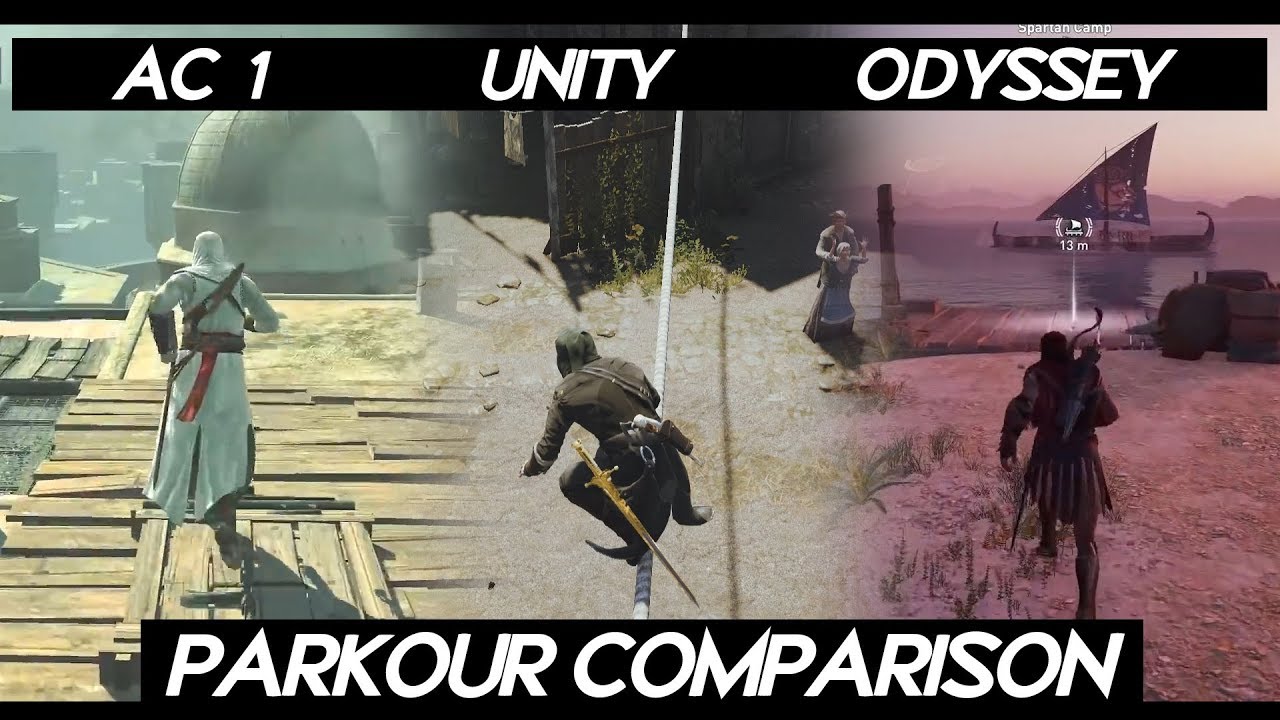 SBS Comparison of AC games (BLACK FLAG vs UNITY vs ODYSSEY)