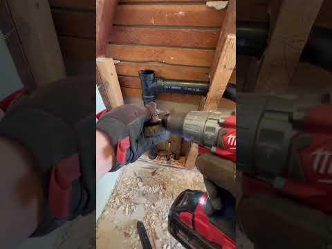 Rough-In for a pedestal sink!￼ #plumbing #construction