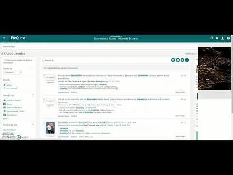 PROQUEST Video Tutorial