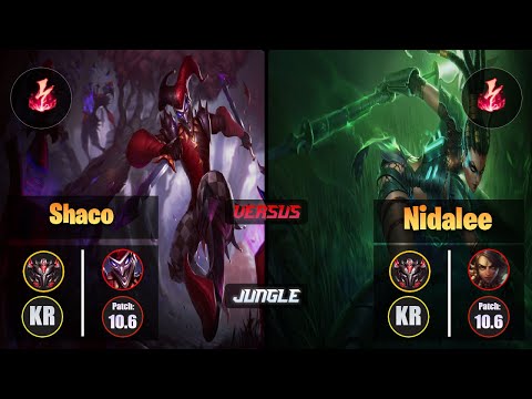 GrandMaster SHACO [Electrocute] (Jungle) VS  NIDALEE - Grandmaster KR Patch 10.6
