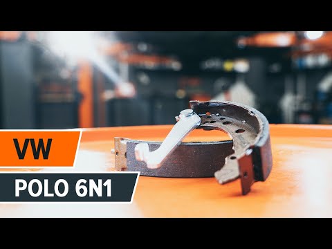 How to change rear brake shoes on VW POLO 6n1 [TUTORIAL AUTODOC]