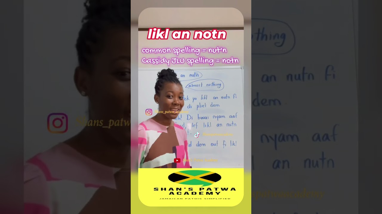 Jamaican language lessons Likl an notn #jamaicajamaica #education #jamaicanproducts #learn #language