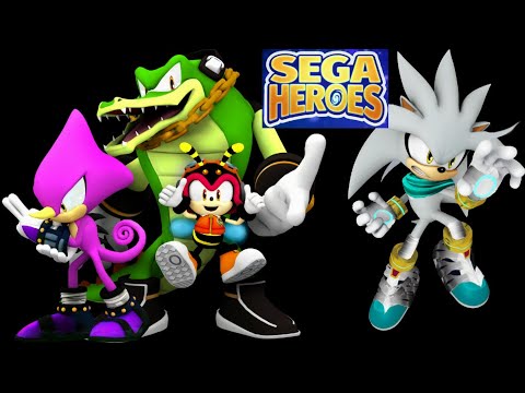 Sega Heroes - TEAM CHAOTIX! Charmy, Silver, Vector, Espio Adventure Event 1100 Stage