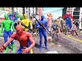 Spider-Man, Green Spiderman, Blue Spiderman, Yellow Spiderman VS Zombie Apocalypse