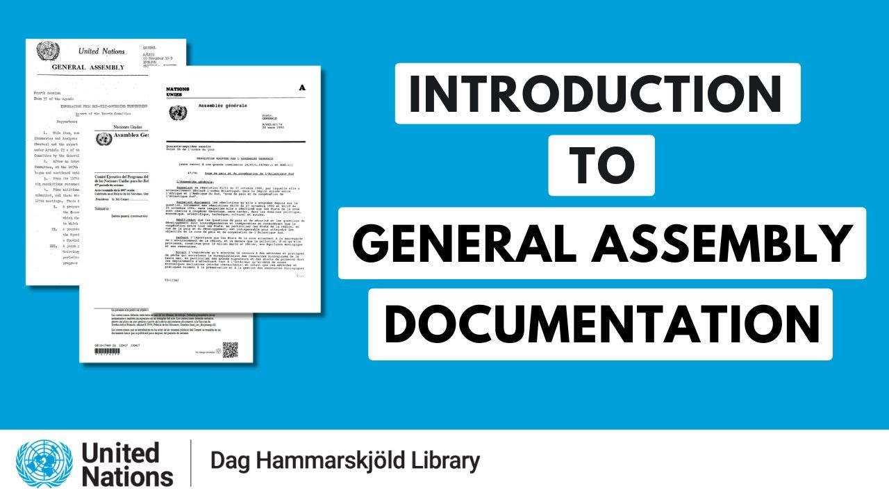 Training webinar: Introduction to General Assembly Documentation - Research Guide