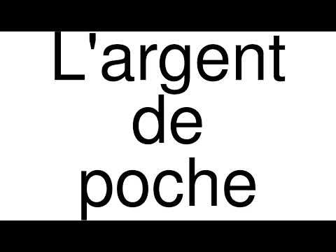 How to Pronounce correctly L'argent de poche (Movie)