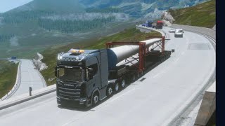 Most beautiful Ride with Scania RT In Gotthard Paas map Tremola to Airolo - Truckers of Europe 3 
