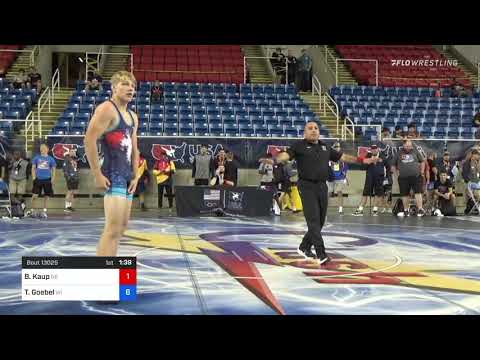 160 Lbs Round Of 32 - Baylor Kaup, Nebraska Vs Tyler Goebel, Wisconsin 1b06