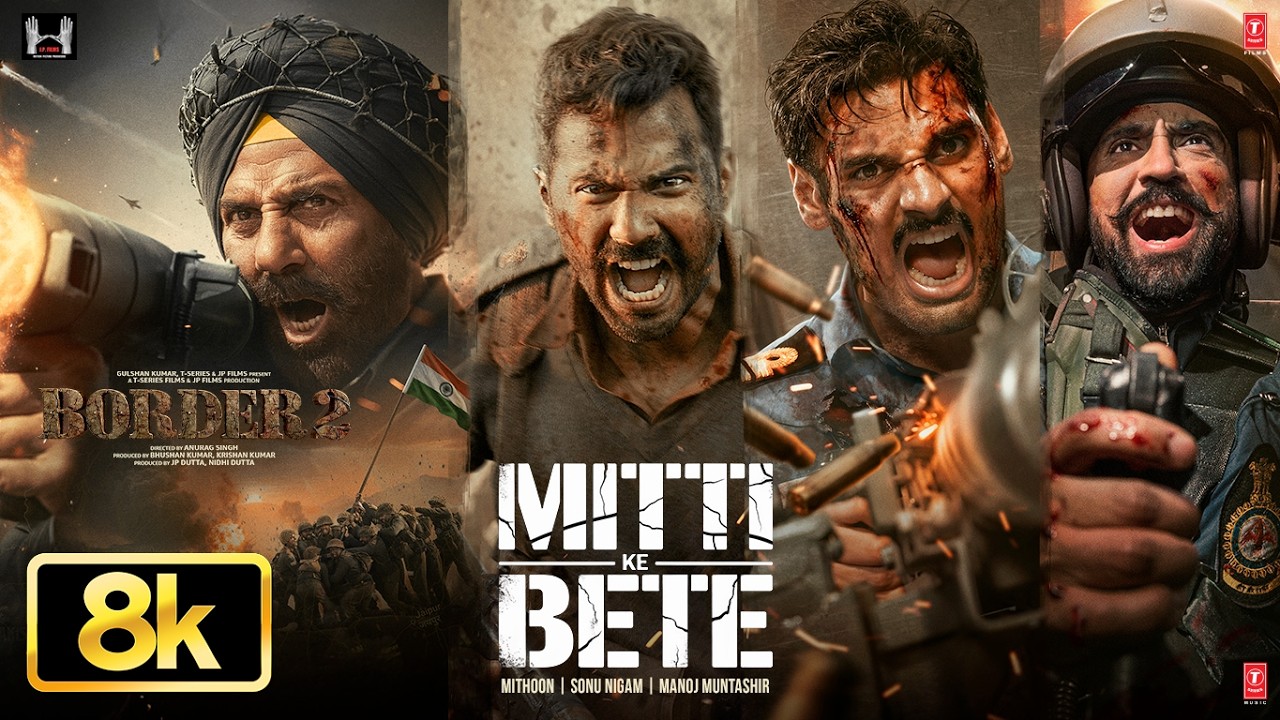 Mitti Ke Bete 8K Full Song | BORDER 2 | Sunny Deol | Varun D,Diljit,Ahan |Mithoon,Sonu Nigam,Manoj M