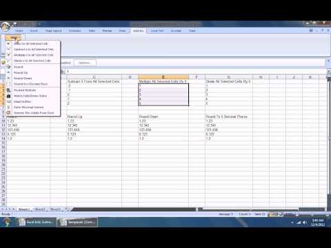 Excel Add, Subtract, Multiply, Divide or Round All Cells Software
