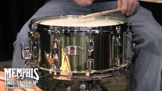 Video thumbnail for Pearl 14x6.5 Reference Series Brass Snare Drum by Memphis Drum Shop